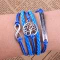 Infinity 'Where thres a will there's a way' blue bracelet