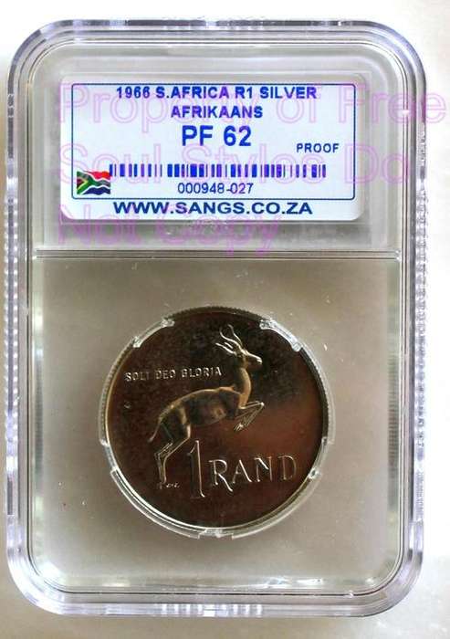 1966 Silver R1 Afrikaans SANGS Graded PF 62