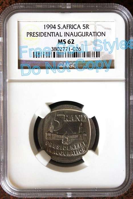 1994 R5 Inauguration Coin NGC Graded MS 62