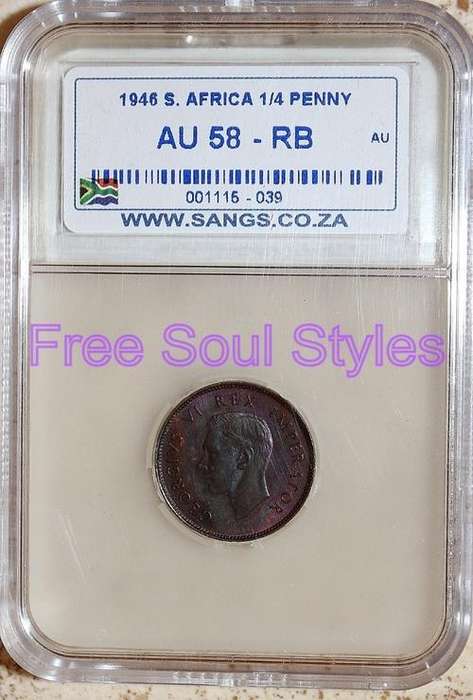 1946 1/4 Penny SANGS Graded AU 58 RB