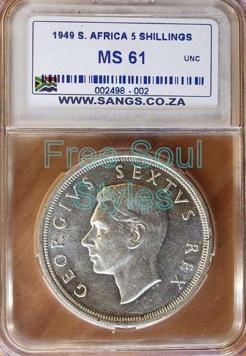 1949 5 Shillings SANGS Graded MS 61