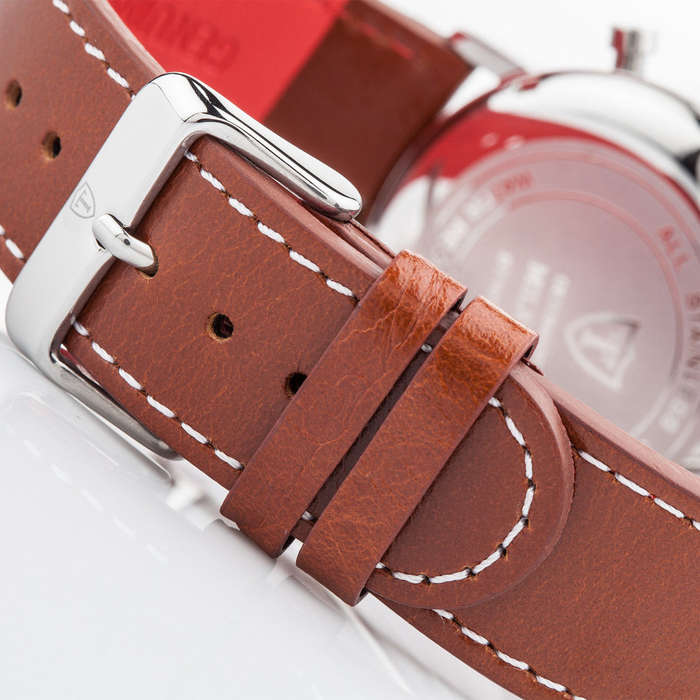 DETOMASO Milano Mens Watch Classic Chronograph Stainless Steel  Brown Leather watch