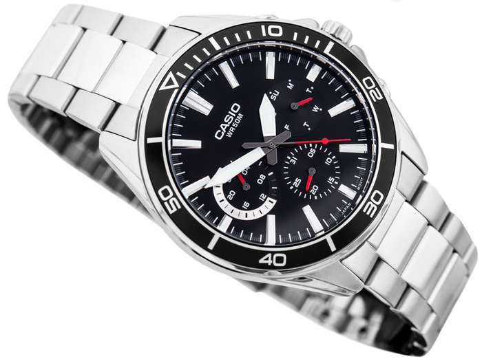 Casio Date Day 24 Hour Indicator Analog Mens  Diver Watch