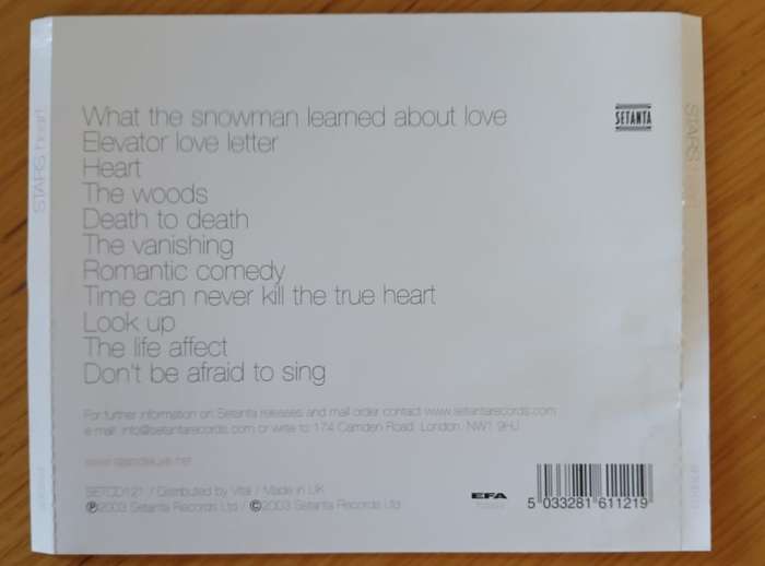 Stars - Heart CD/Album (2003 UK import) Exc/VG+