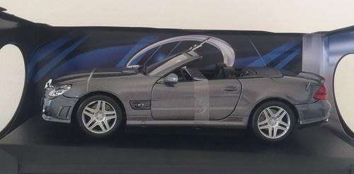 Mercedes-Benz SL63-AMG Cabrio gunmetal 2014 1/18 Maisto NEW #8018 instant wheels