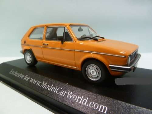 Volkswagen Golf Mk I  1980 orange 1/43 Minichamps NEW+boxed  #4025 instant wheels