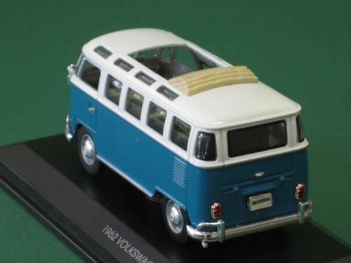 Volkswagen T1 Samba Bus 1962 open fldg roof blue+white 1/43 RdSign NEW+boxed  #4036 instant wheels