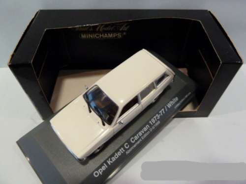 Opel Kadett C Caravan 1973 white 1/43 Minichamps NEW+boxed  #4336 instant wheels