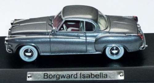 Borgward Isabella Sports Car Coupe 1957 grey 1/43 IXO NEW+boxed  #4356 instant wheels