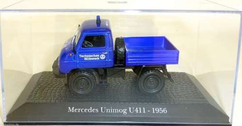 Mercedes-Banz Unimog U411 1956 blu 1/43 IXO NEW+boxed  #4360 instant wheels