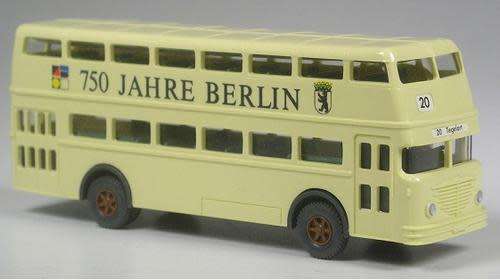 Doubledecker Bus (set of 3) 750 years BERLIN 1/87 Wiking NEW  #9201 instant wheels