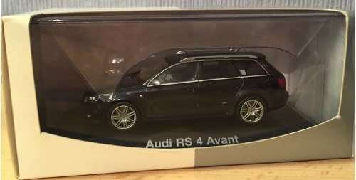 Audi RS4 B7 V8 4.2 FSI quattro Avant 2005 black-met 1/43 Schuco NEW+boxed  #4843 instant wheels