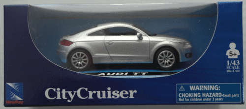 Audi TT Quattro Coupe 2007 silver 1/43 NewRay NEW+boxed  #4737 instant wheels