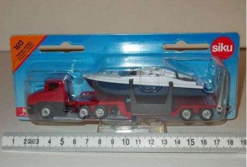 Scania Lowbed w. Yacht 1/87 Siku NEWinBlister  #9307 instant wheels