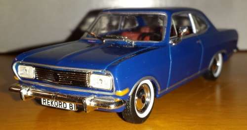 Opel Rekord B Coupe 1965 blue 1/43 IXO NEW+showcased #4515 instant wheels