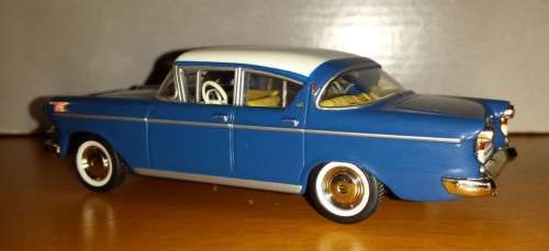 Opel Kapitaen 1958 blue 1/43 IXO NEW+showcased  #4514 instant wheels