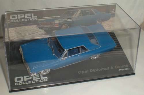Opel Diplomat A Coupe 1965/67 blue 1/43 IXO NEW+boxed  #4500 instant wheels