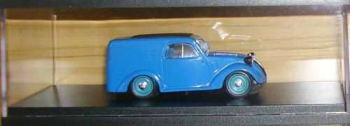 Fiat 500C Publicitario van 1939 blue 1/43 Brumm NEW+showcased  #4527 instant wheels