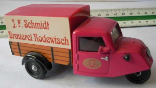 Goliath 3-wheeler Pick-up 1949 red 1/43 IXO NEW+showcased  #4530 instant wheels