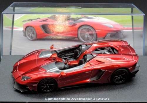 Lamborghini Aventador J 2012 red-met 1/43 LEO/IXO NEW+boxed  #5057 instant wheels