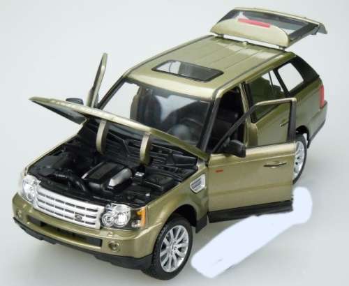 Land Rover Range Rover Sport 2006 khaki-green-met 1/18 Bburago NEW+boxed  #8481 instant wheels