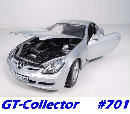 1:18 Mercedes-Benz SLK 350 (R171) 2004 silver by Welly MINT boxed, money-back g'tee! #701