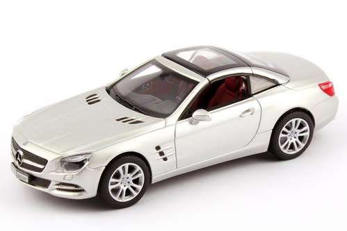Mercedes-Benz SL 500 (R231) 2012 white-met 1:43 IXO NEW+boxed   #5325 instant wheels