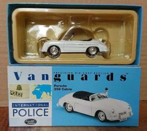 Porsche 356 Cabrio Autobahn Polizei 1953 white 1:43 Vanguards NEW+boxed #5284 instant wheels