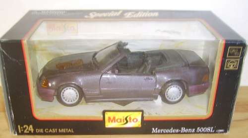Mercedes-Benz 500SL  (W129) 1989 1/24 Maisto NEW+boxed  #2245 instant wheels