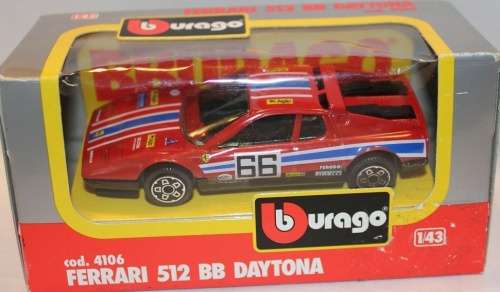 Ferrari 512 BB Daytona 1/43 Bburago/Italia NEW+boxed  #5591 instant wheels