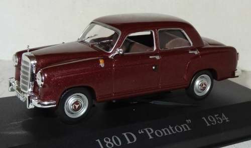 Mercedes-Benz 180 D `Ponton` (W120) 1954 maroon 1/43 IXO NEW+boxed  #4212 instant wheels