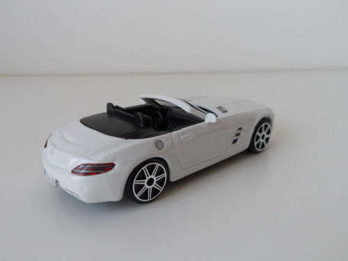 Mercedes-Benz SLS AMG Roadster white 1/43 Bburago NEW+showcased  #5356 instant wheels