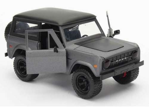 Ford Bronco 1973 matte grey+black 1/24 Jada NEW+boxed  #2276 instant wheels