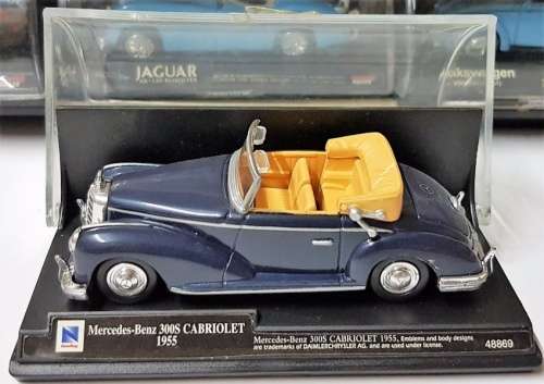 Mercedes-Benz 300 S Cabriolet 1955 dk.blue 1/43 NewRay NEW+boxed  #5501 instant wheels