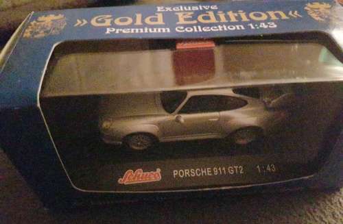 Porsche 911 GT2 2009 silver 1:43 Schuco NEW+boxed  #5511 instant wheels