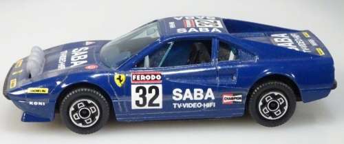 Ferrari 308 GTB MilleMiglia 1983 blue 1/43 Bburago NEW+reblistered  #5723 instant wheels