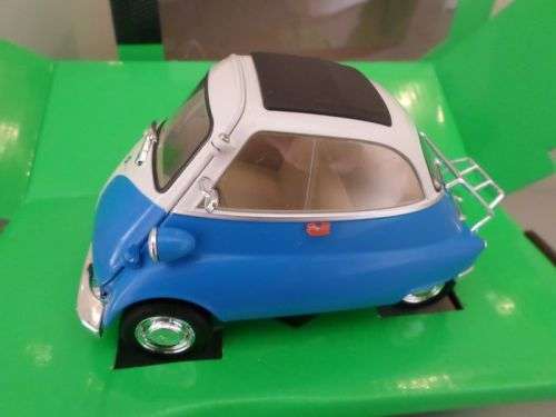 BMW Isetta 250 1955 blue+white 1/18 Welly NEW+boxed  #8052 instant wheels