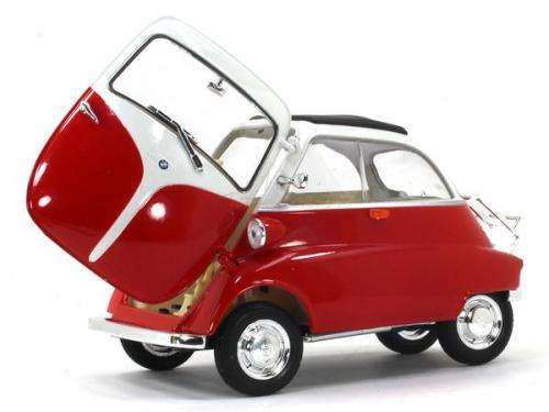 BMW Isetta 250 1955 red+white 1/18 Welly NEW+boxed  #8053 instant wheels