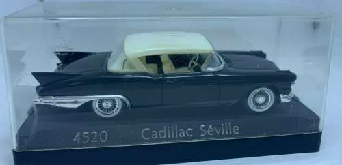 Cadillac Eldorado Seville 1957 black+white 1/43 Solido NEW+boxed #5551 instant wheels