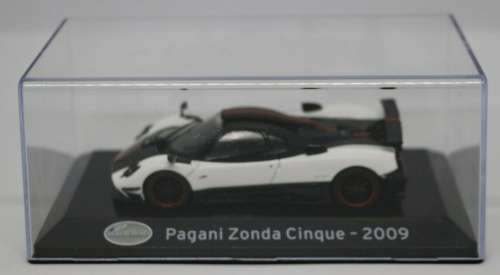 Pagani Zonda Cinque 2009 white+black 1/43 IXO NEW+boxed FREE SA door-Delivery #5564 instant wheels