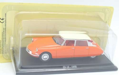 Citroen ID19 1957 orange+white roof 1/43 IXO NEWinBlister  #4113 instant wheels
