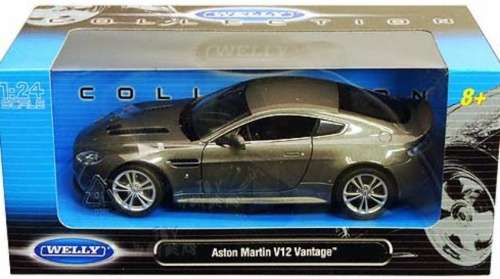 Aston Martin V12 Vantage 2010 dk.silver 1:24 Welly NEW+boxed  #2336 instant wheels