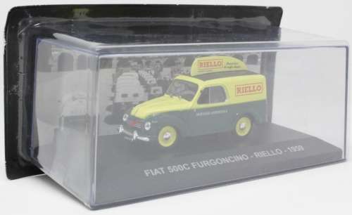 Fiat 500 C Furgoncino 1959 green/yellow 1/43 IXO NEW+boxed  #5821 instant wheels