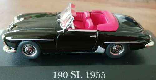 Mercedes-Benz 190SL  (W121) 1955 black 1/43 IXO NEW+boxed  #5397 instant wheels
