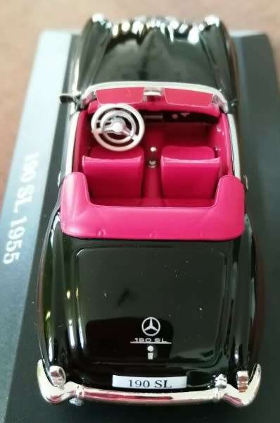 Mercedes-Benz 190SL  (W121) 1955 black 1/43 IXO NEW+boxed  #5397 instant wheels