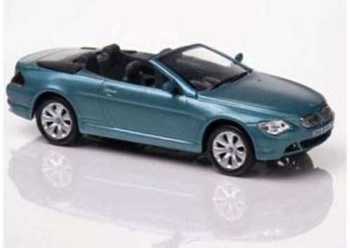 BMW Series 6 Cabrio 2004 blue-metallic 1:43 Edison NEW+boxed #5842 instant wheels