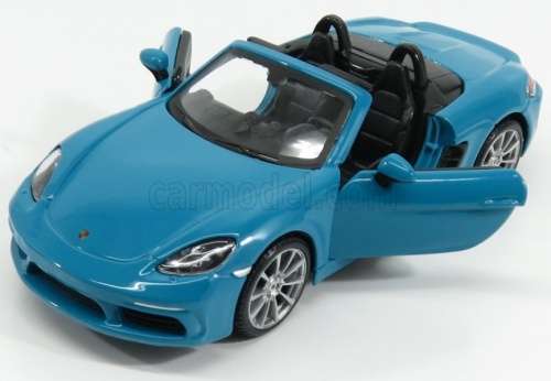 Porsche 718 Boxster (982) 2016 light-blue 1:24 Bburago NEW+boxed  #2341 instant wheels
