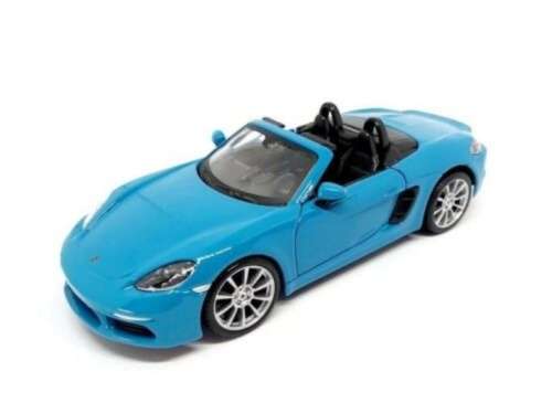 Porsche 718 Boxster (982) 2016 light-blue 1:24 Bburago NEW+boxed  #2341 instant wheels