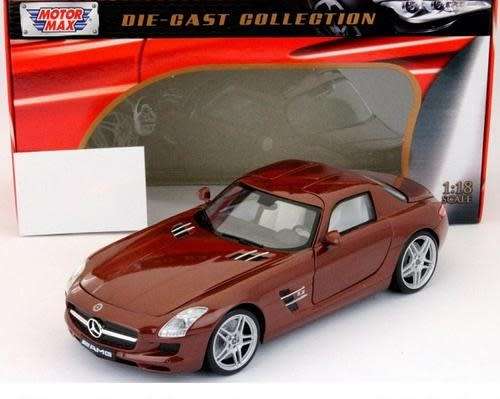 Mercedes-Benz SLS-AMG (C197) 2009 brown 1:18 MotorMax NEW+boxed  #8017 instant wheels