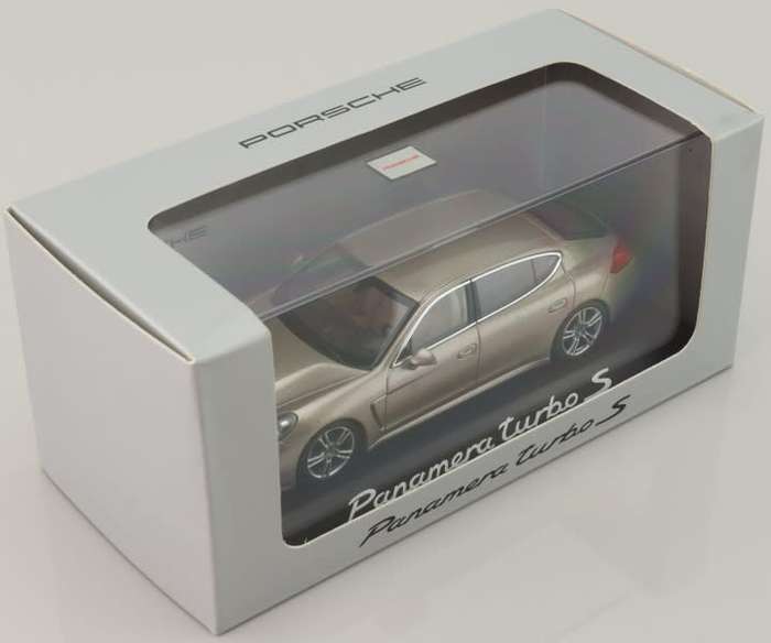 Porsche Panamera turbo S 2016 beige-metallic 1:43 Minichamps NEW+boxed *5971 instant wheels